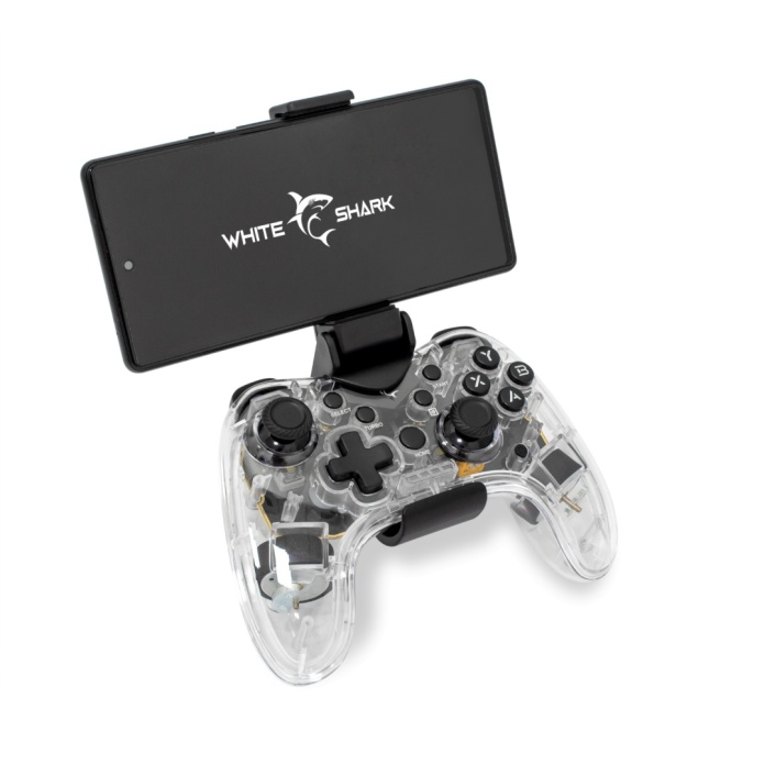 gamepad White Shark LEGION z uchwytem na telefon